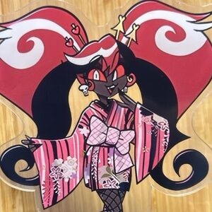 Hazbin Hotel Helluva Boss Velvette kimono anime acrylic figure standee